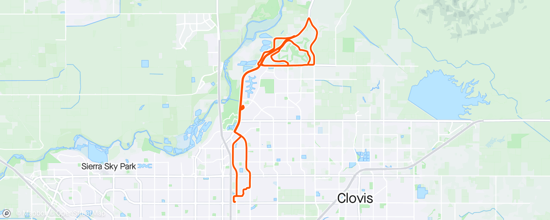 Map of the activity, Wednesday's Hump Day Ride and Pumpkin Valley