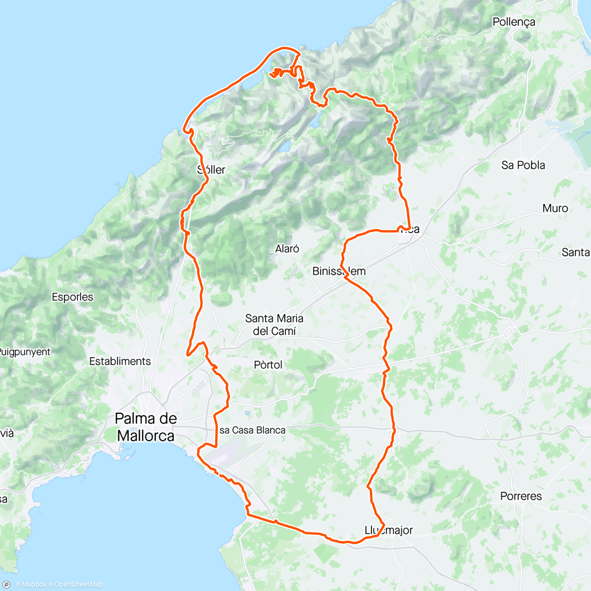 Map of the activity, Mallorca 7