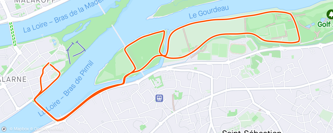 Map of the activity, Course à pied le midi ☀️