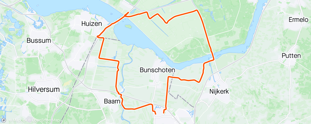 Map of the activity, Ff mijn energie eruit fietsen