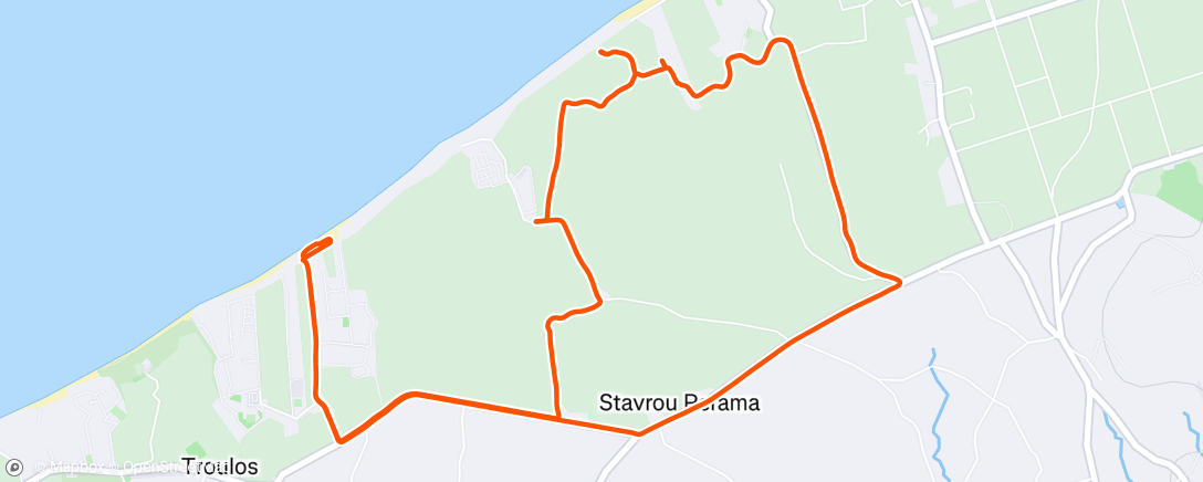 Map of the activity, Sundowners