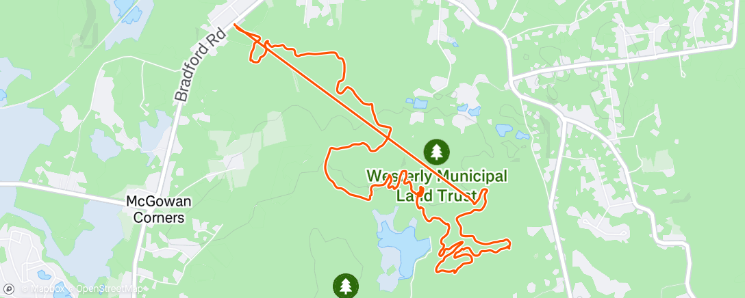 Map of the activity, Afternoon Mountain Bike Ride
