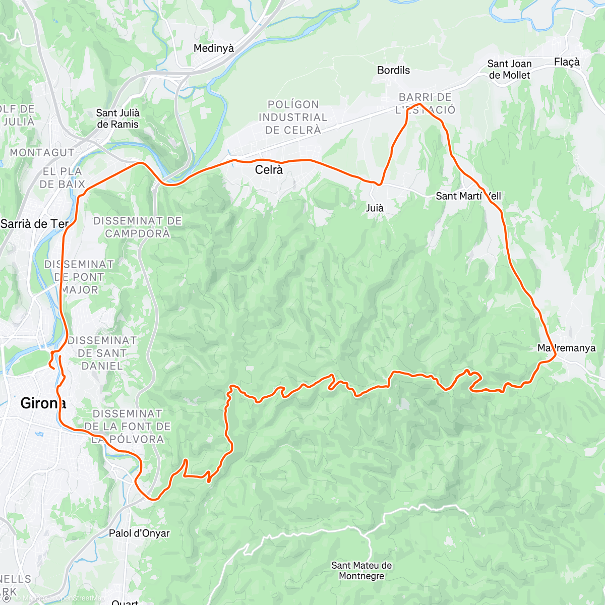 Mappa dell'attività Morning Ride