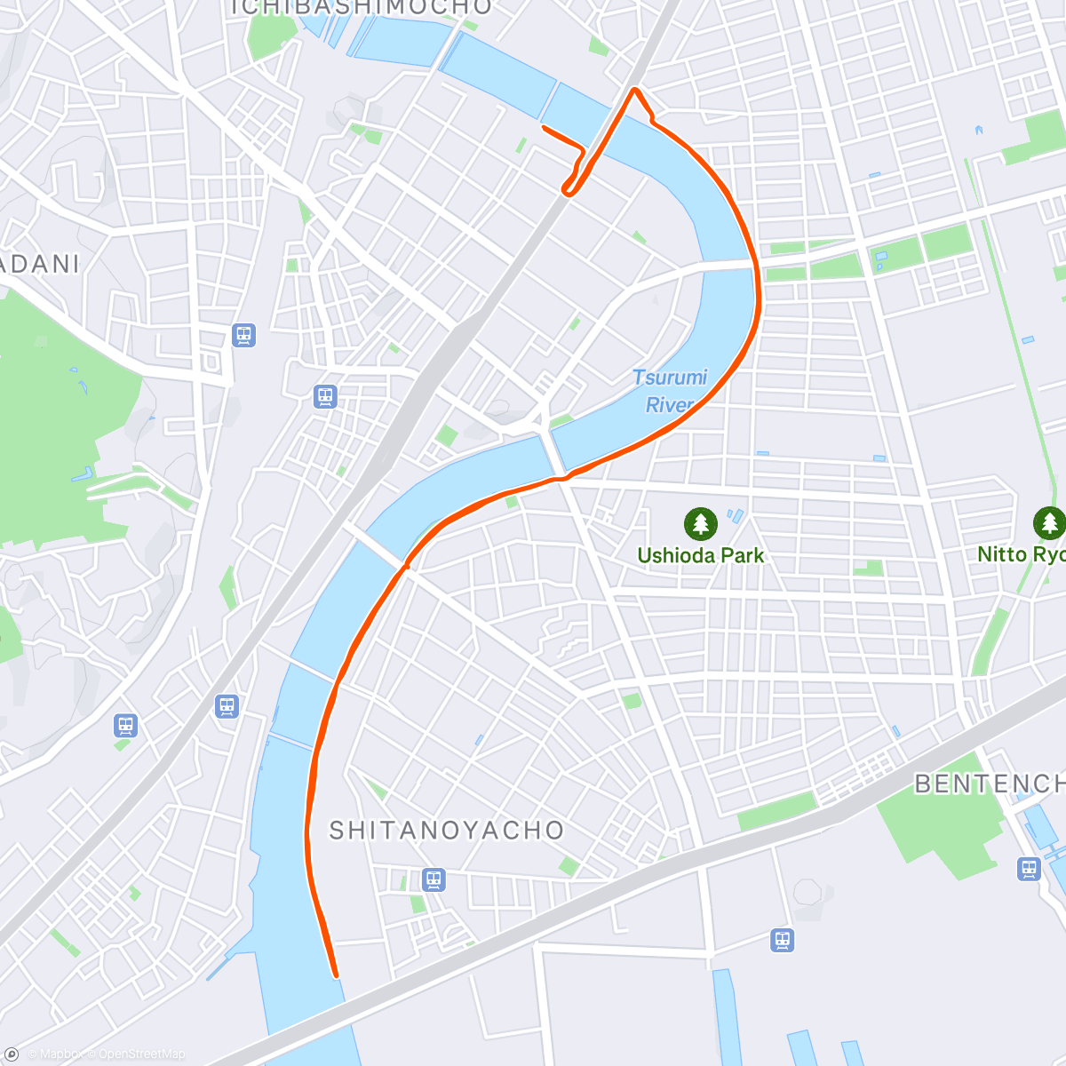 Map of the activity, 朝のランニング