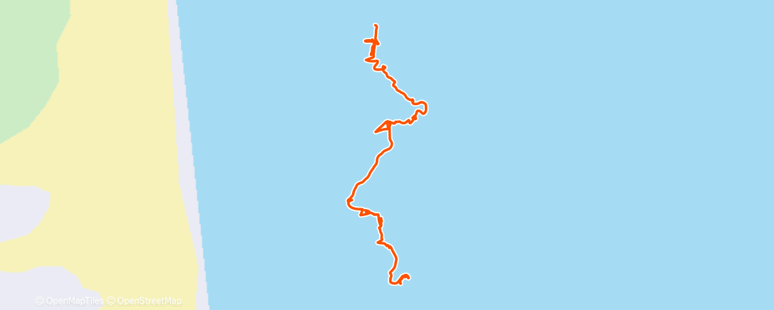 Map of the activity, Morning Surfing