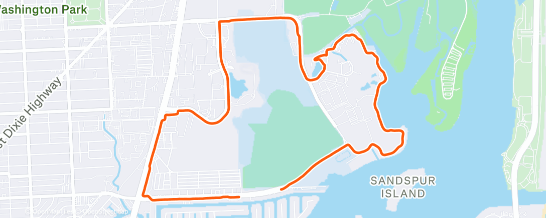 Map of the activity, Утренний забег