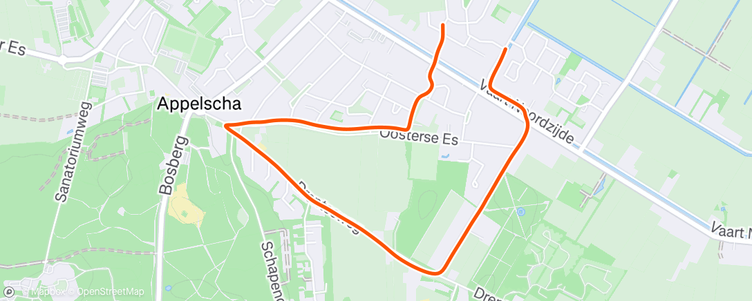 Map of the activity, Namiddagloop D’r eem ut…