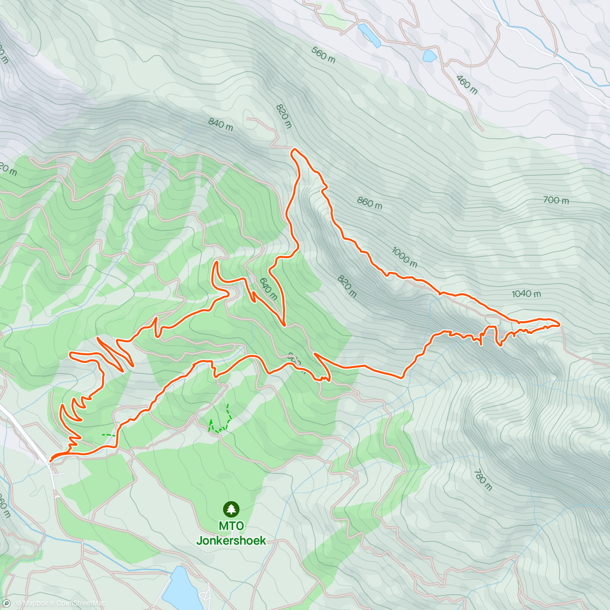 Map of the activity, Square Tower Peak