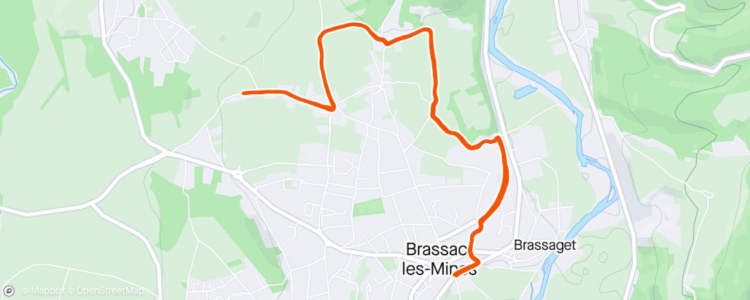 Map of the activity, Trail le matin (reprise)