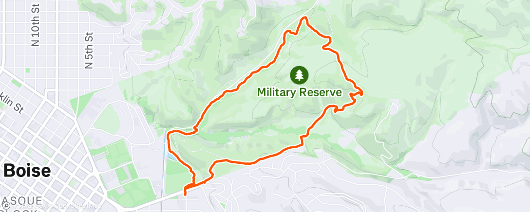 Map of the activity, Morning Hike