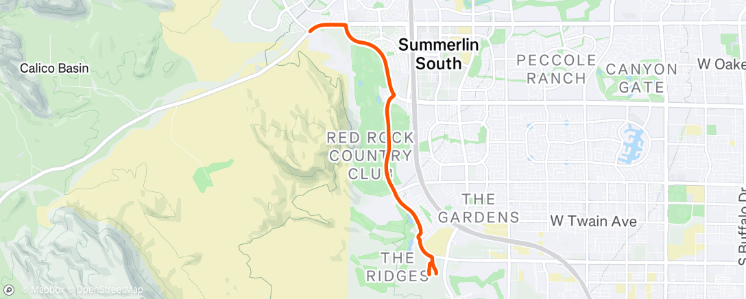 Map of the activity, Morning Run