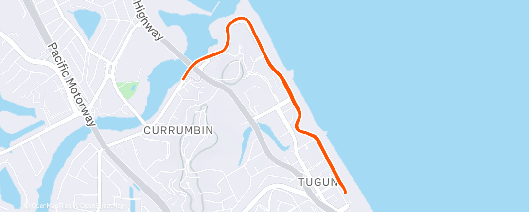 Map of the activity, Afternoon Run