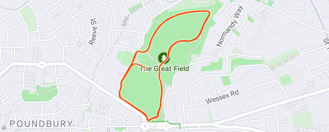 Map of the activity, Christmas Day Park Run