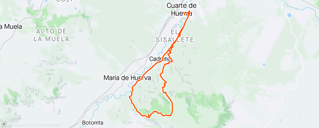 「Vuelta en bicicleta eléctrica matutina」活動的地圖