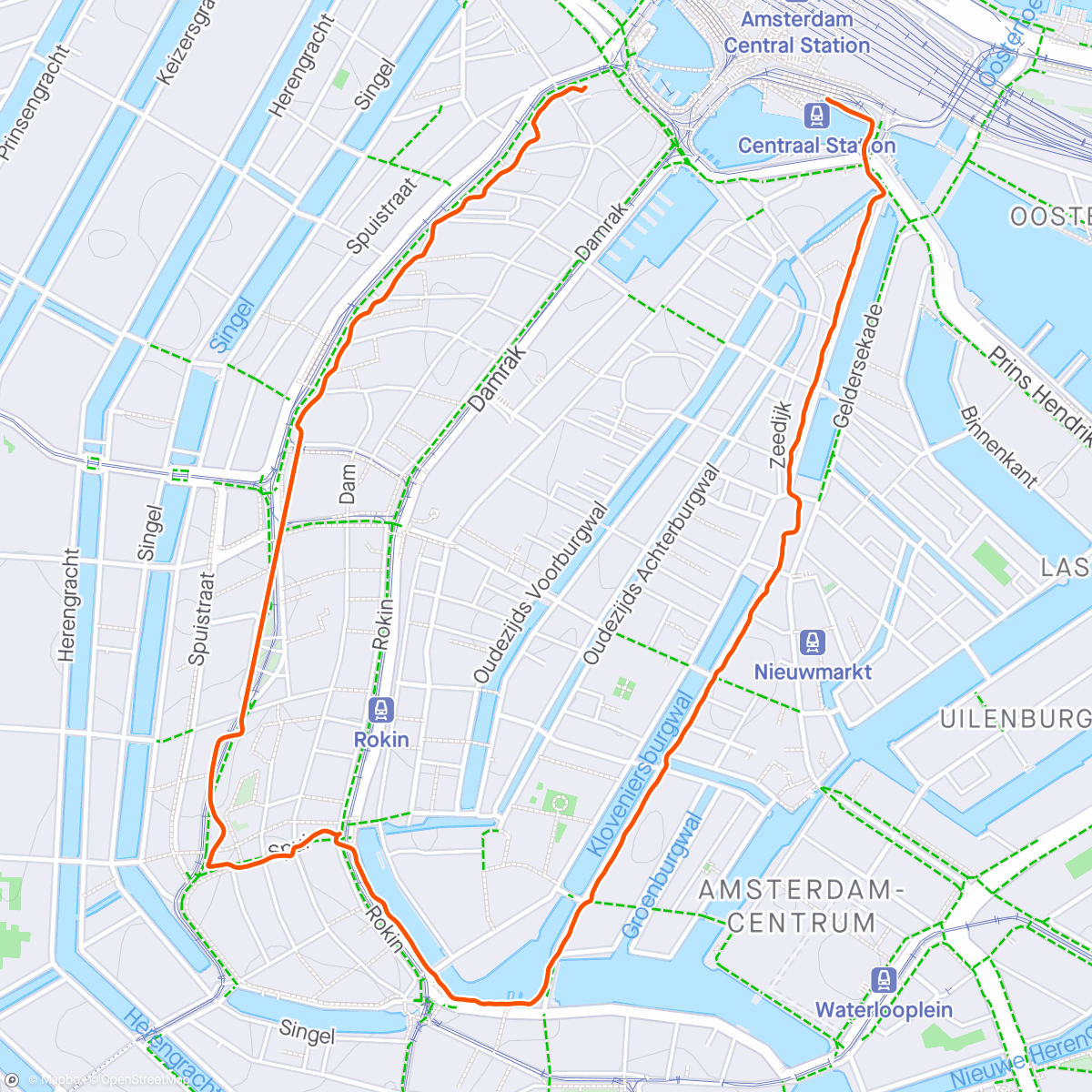 Map of the activity, Killing time in Amsterdam
