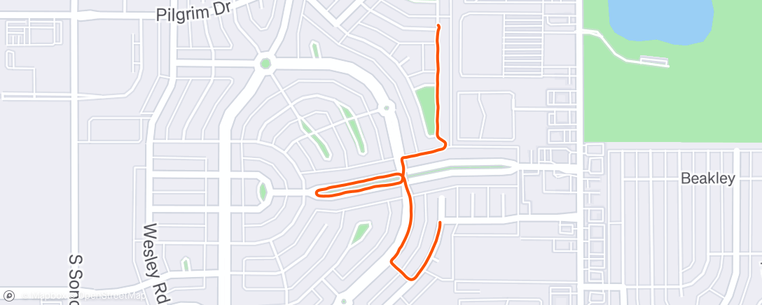 Map of the activity, Morning Walk