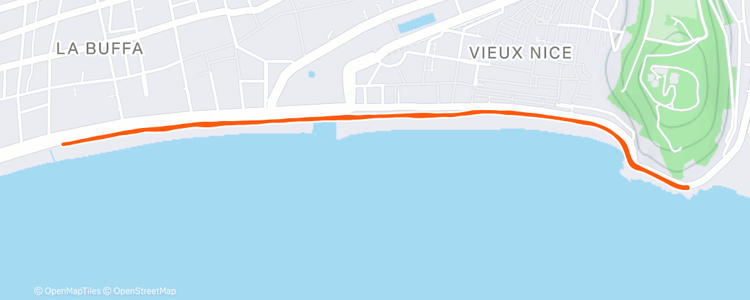 Map of the activity, Morning Run