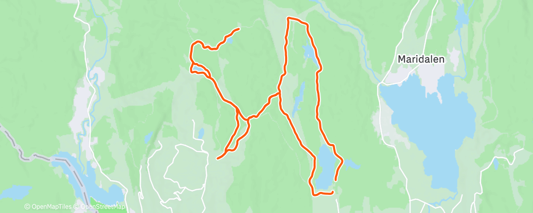 Map of the activity, Skitur fra Sognsvann
