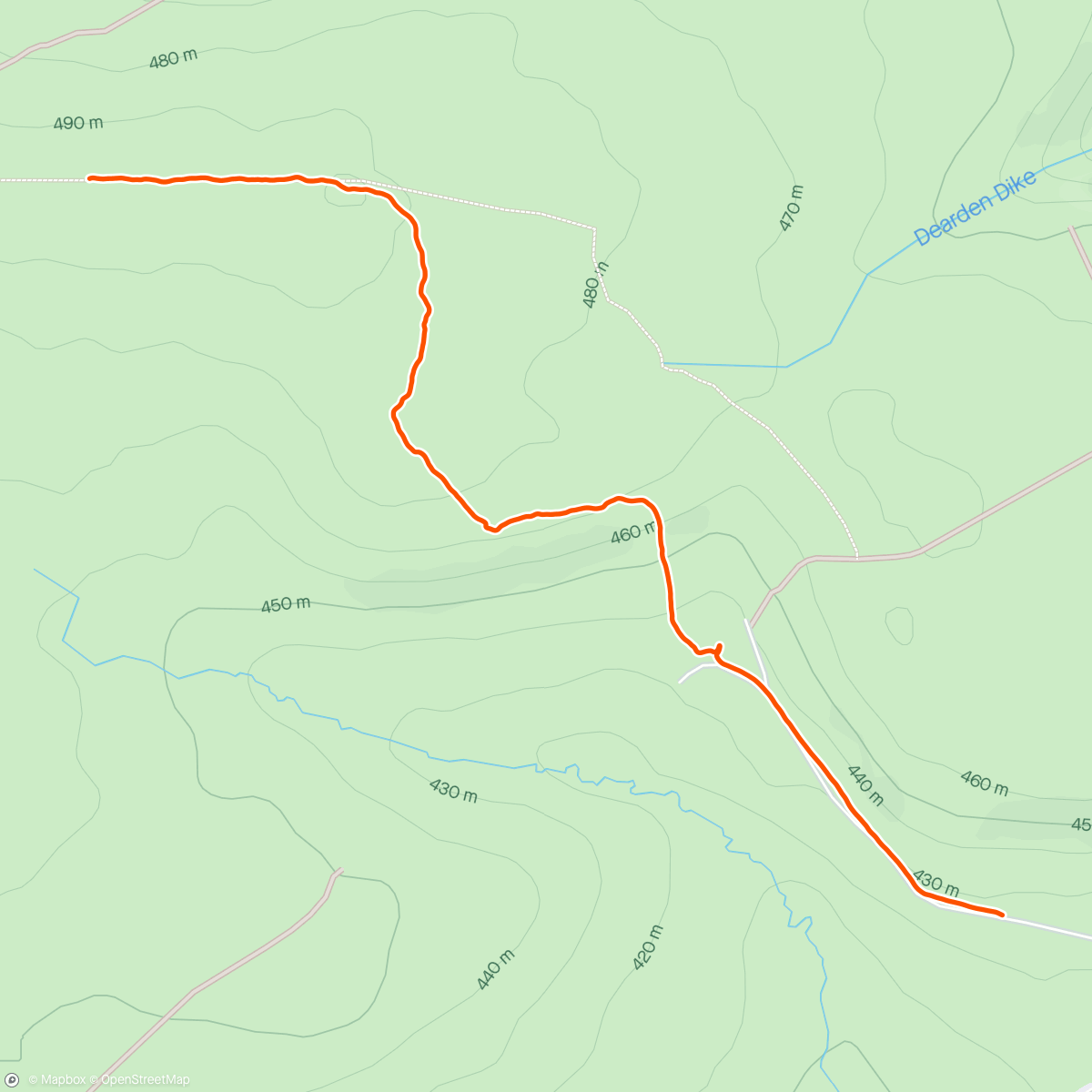 Map of the activity, Dead Edge bog trot