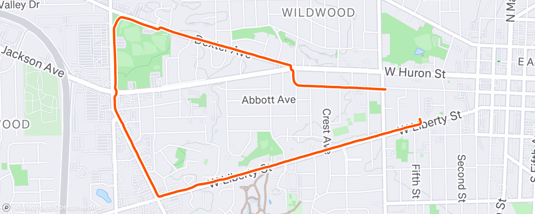 Map of the activity, Lunch Run