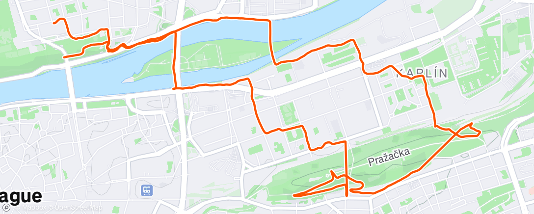 Map of the activity, Afternoon Run