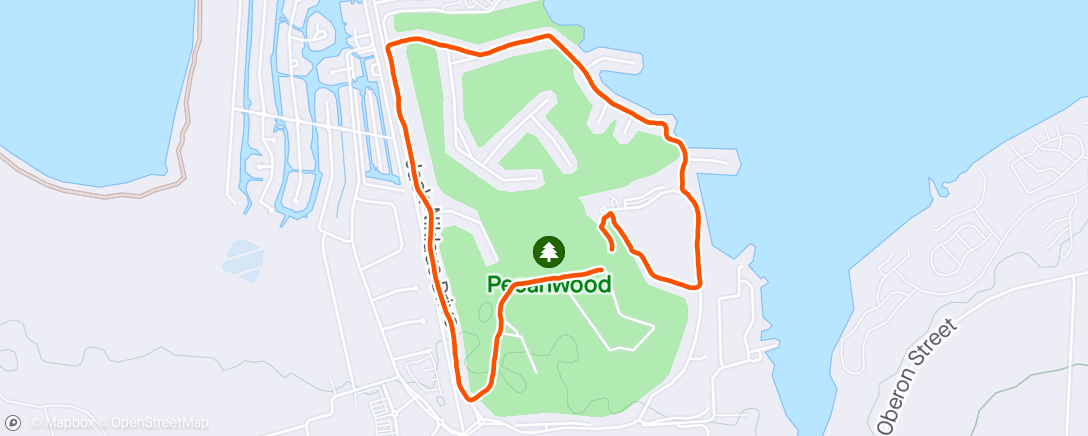 Map of the activity, Cool and Crisp Recovery Run