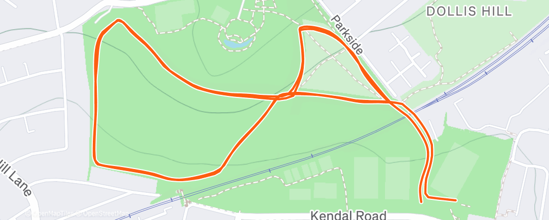 Map of the activity, Gladstone Parkrun