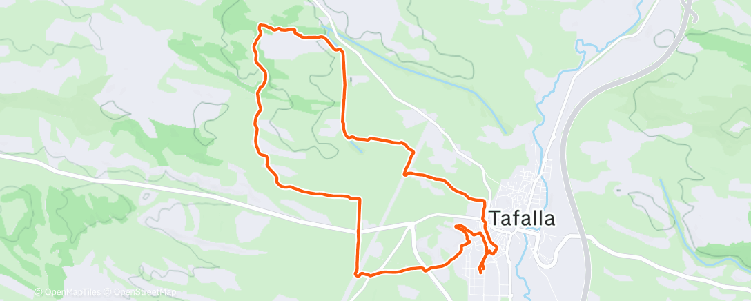 Map of the activity, Carrera por la mañana