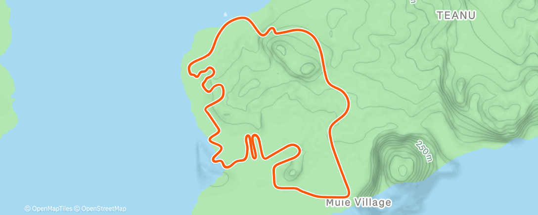 Map of the activity, Zwift - 新的鍛鍊課程 on Flat Route in Watopia