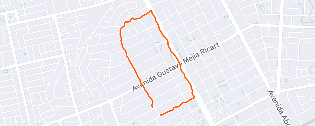 Map of the activity, Lunch Run