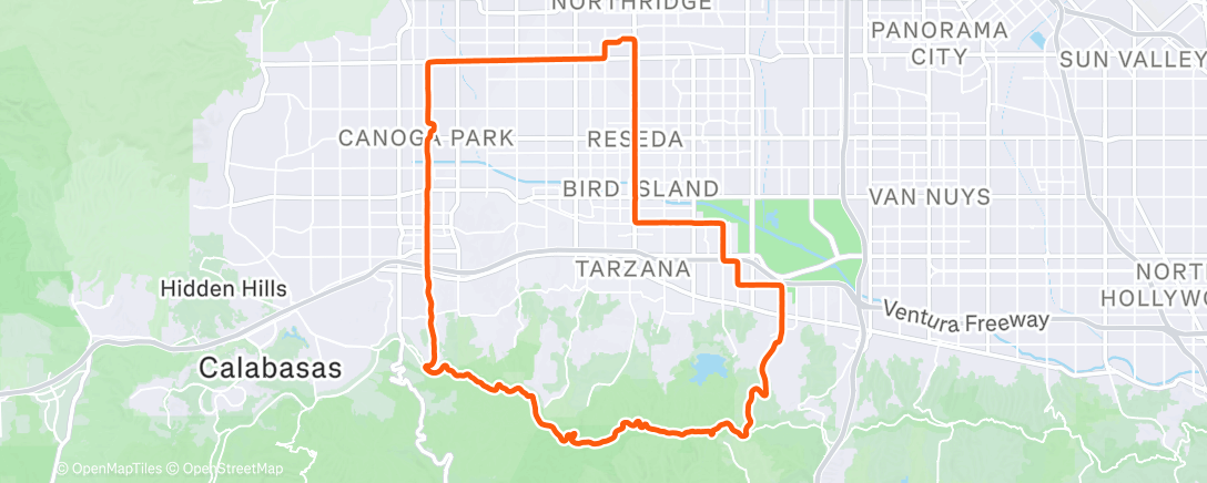 Map of the activity, Una rodadita en gravel