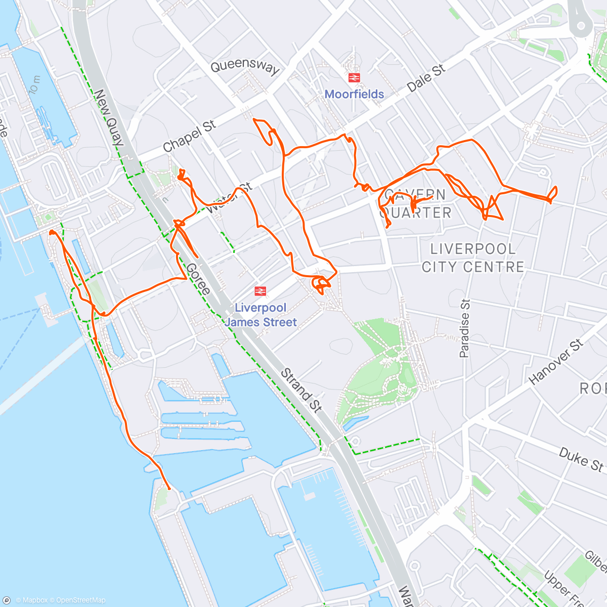 Map of the activity, Liverpool Mystey guide