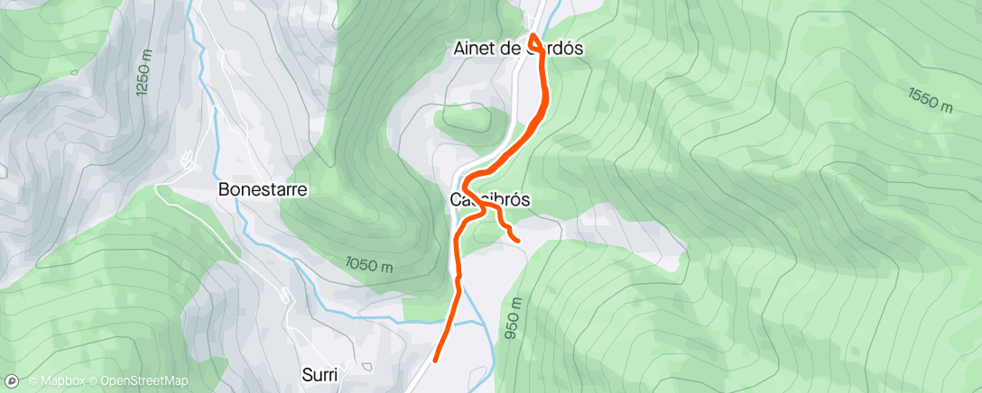 Mapa da atividade, Caminata a la hora del almuerzo