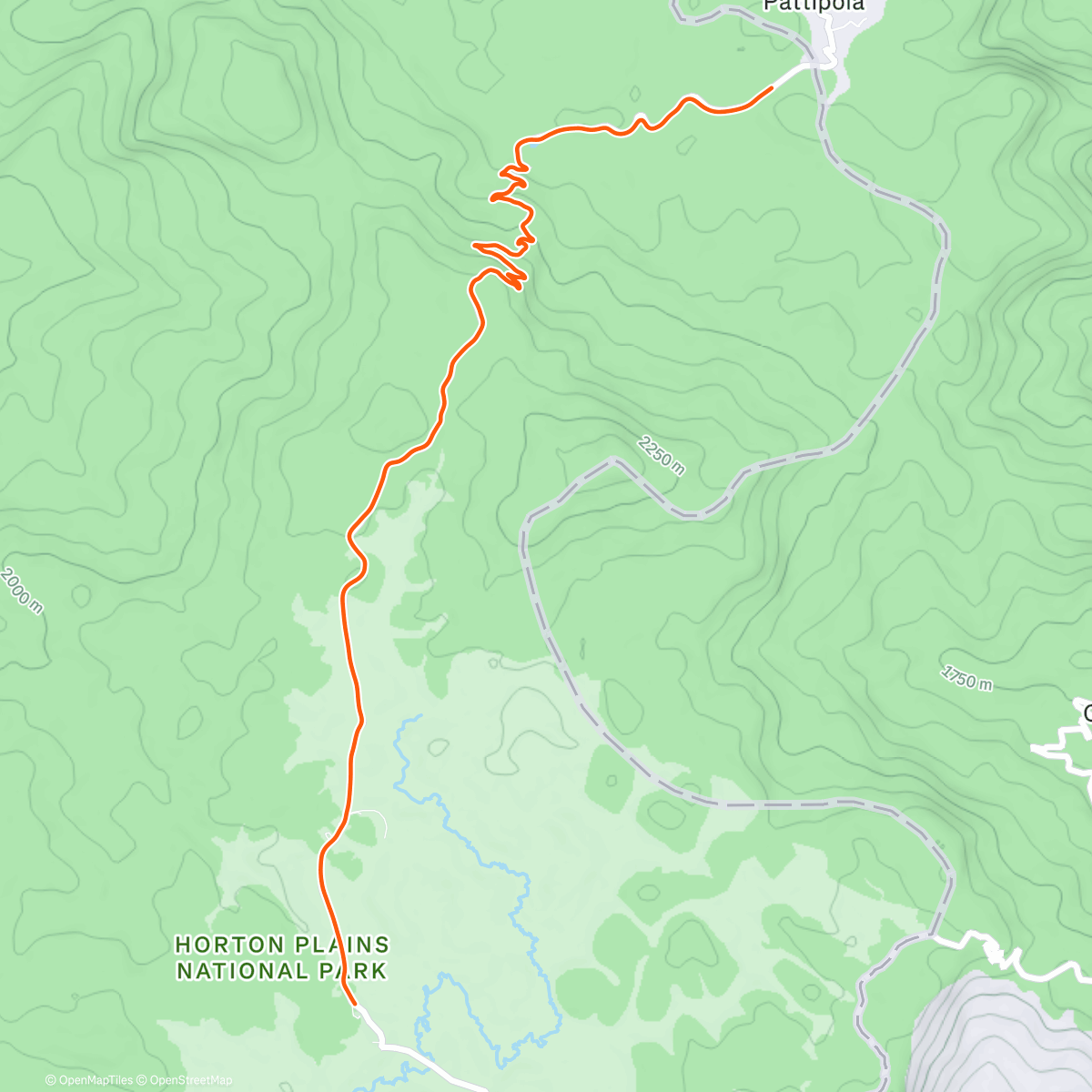 Map of the activity, ROUVY - Horton Plains NP | Sri Lanka