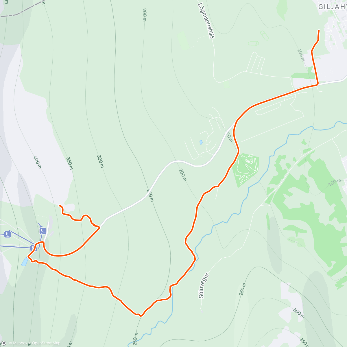 Map of the activity, HFA MTB Coaching (Hlíðarfjall - Akureyri)