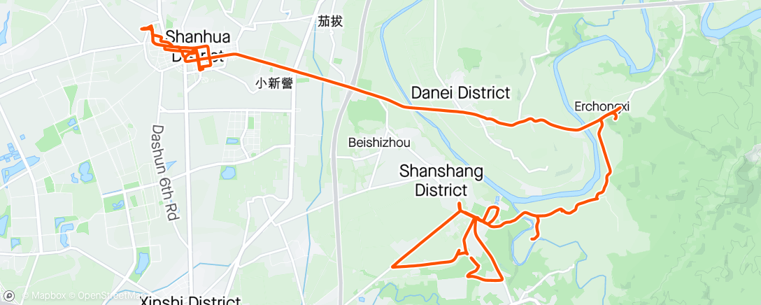 Map of the activity, 傍晚健行