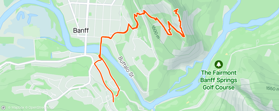Map of the activity, Tunnel Mt. with Anna ⛰️