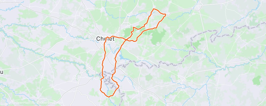 Карта физической активности (Sortie vélo le midi)