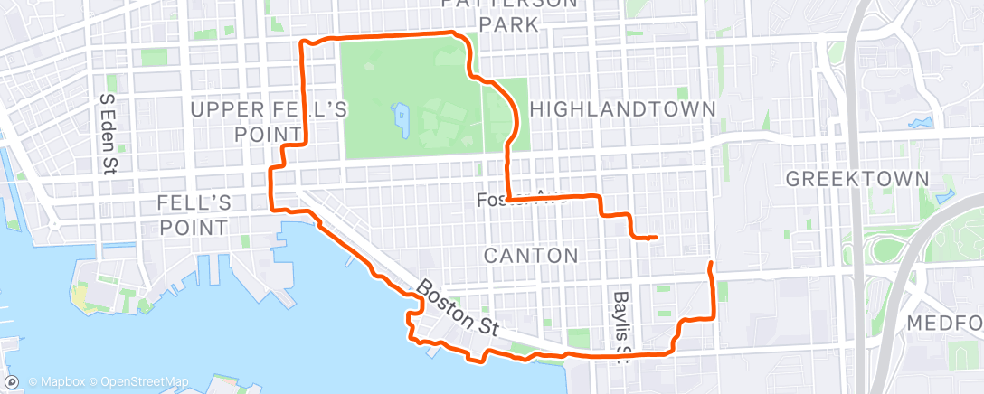 Map of the activity, Morning Run
