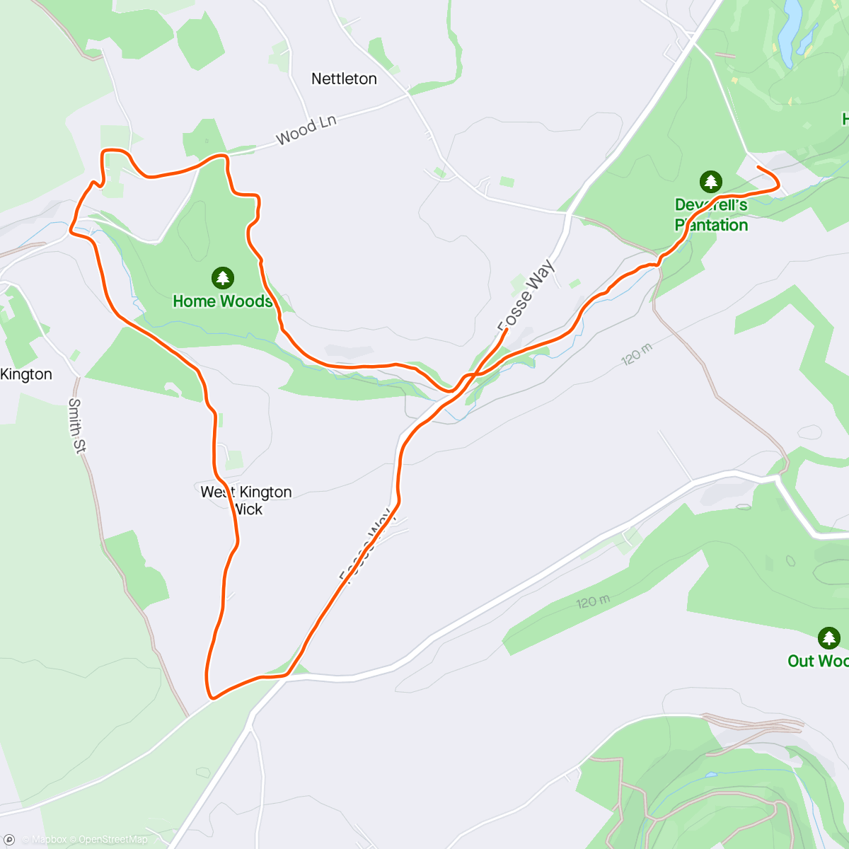 Map of the activity, Wood Trails