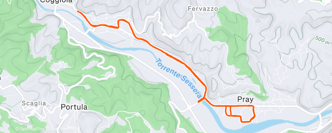 Map of the activity, 40 min easy