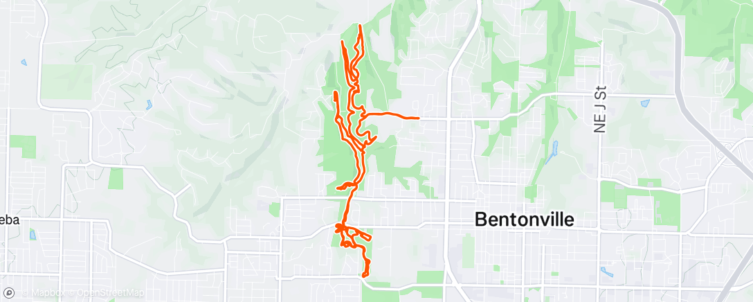 Map of the activity, Afternoon Mountain Bike Ride