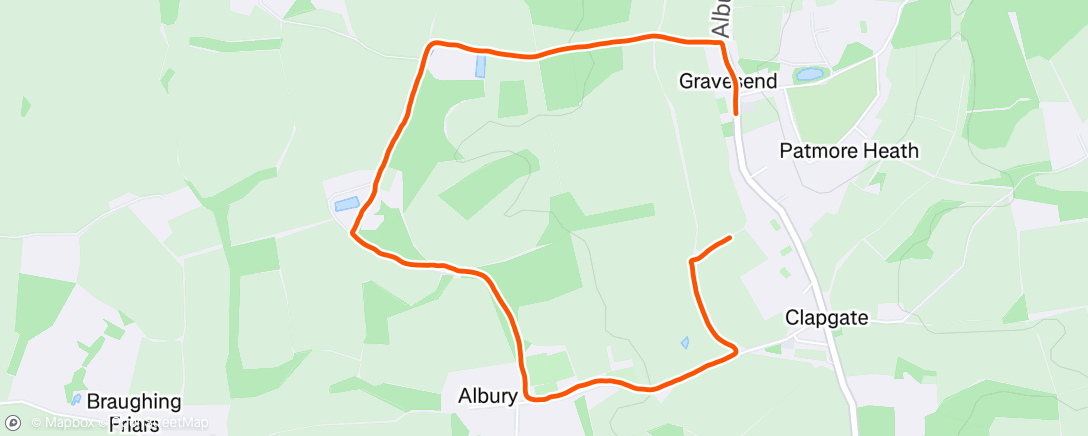 Map of the activity, Morning Run