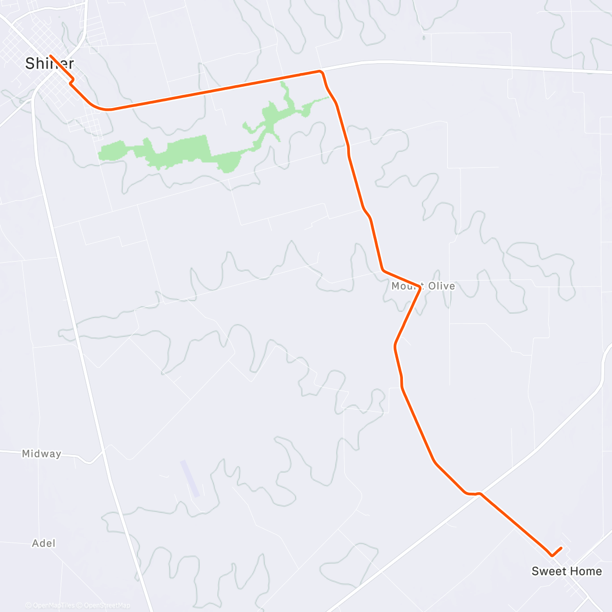 Map of the activity, Country Roads 🐮