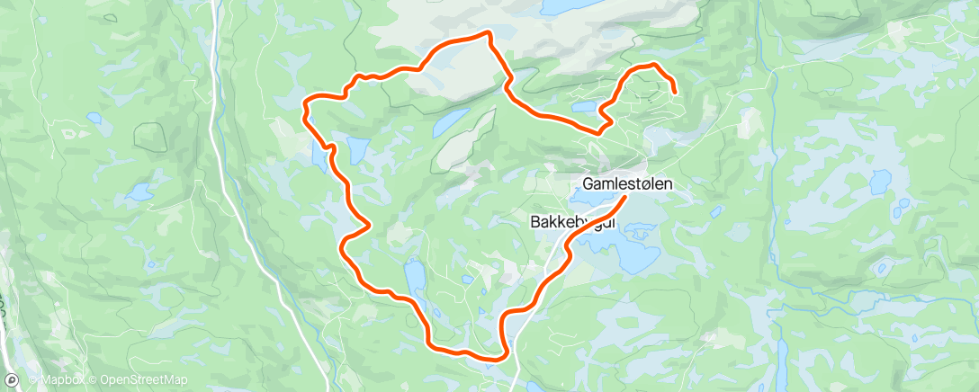 Map of the activity, Ned til Gamlestølen med barna