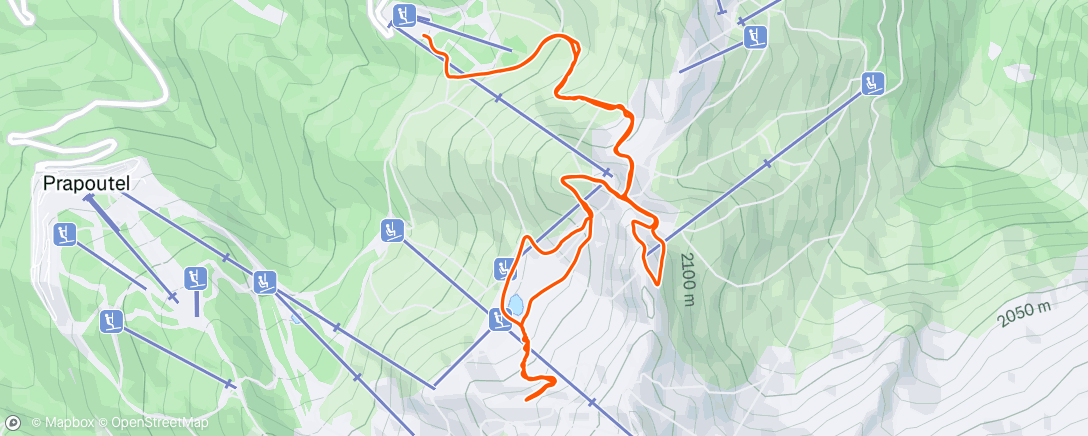 Mapa de la actividad (Ski de randonnée le matin)