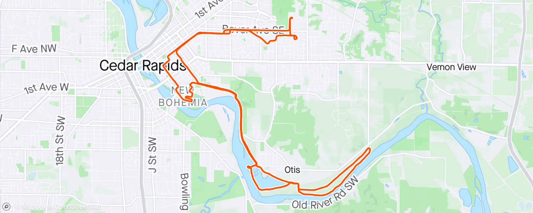 Map of the activity, Morning ride with some Sac/Fox action. Great morning light wind (finally), great temperature, bluebird sky