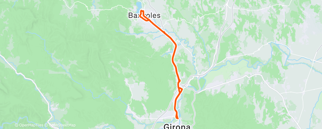 Map of the activity, Lunch Ride