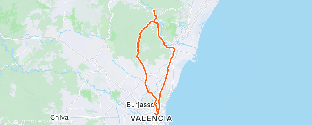 Map of the activity, V- Puçol - ALGAR🐤🦜🐤🦜- Oronet- V La Ohmia 33