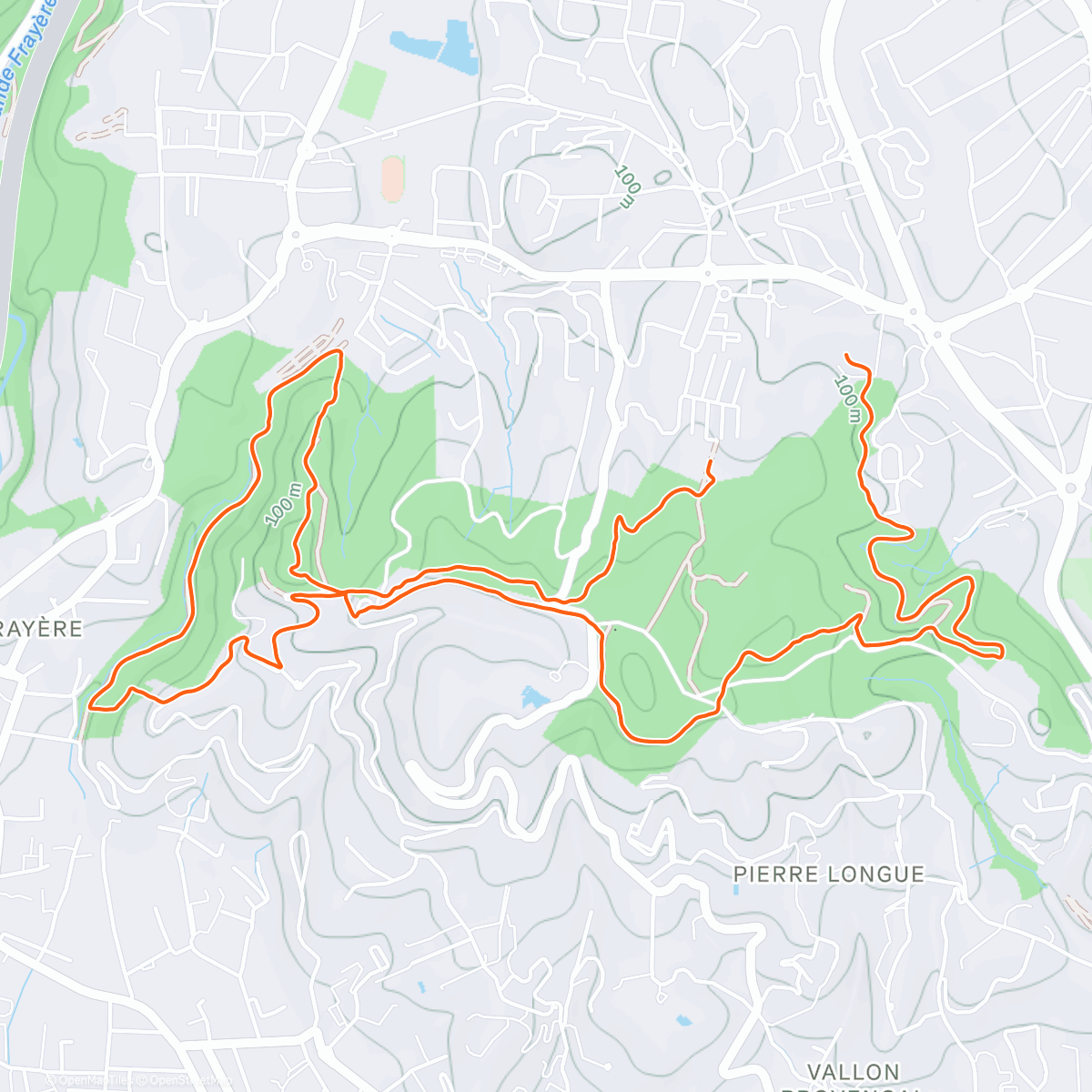 Карта физической активности (Trail le matin)